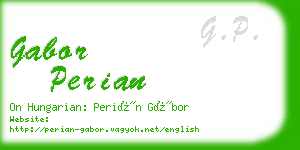 gabor perian business card